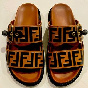 FENDI Double Strap Slide